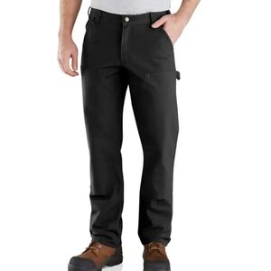 Carhartt 42 Black Rugged Flex Relaxed Fit Duck Double-Front Utility Work Pant